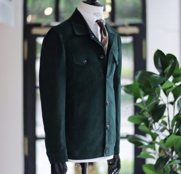 ตัดเสื้อแจ็คเก็ตผ้าลูกฟูก สีเขียว GREEN CORDUROY JACKET