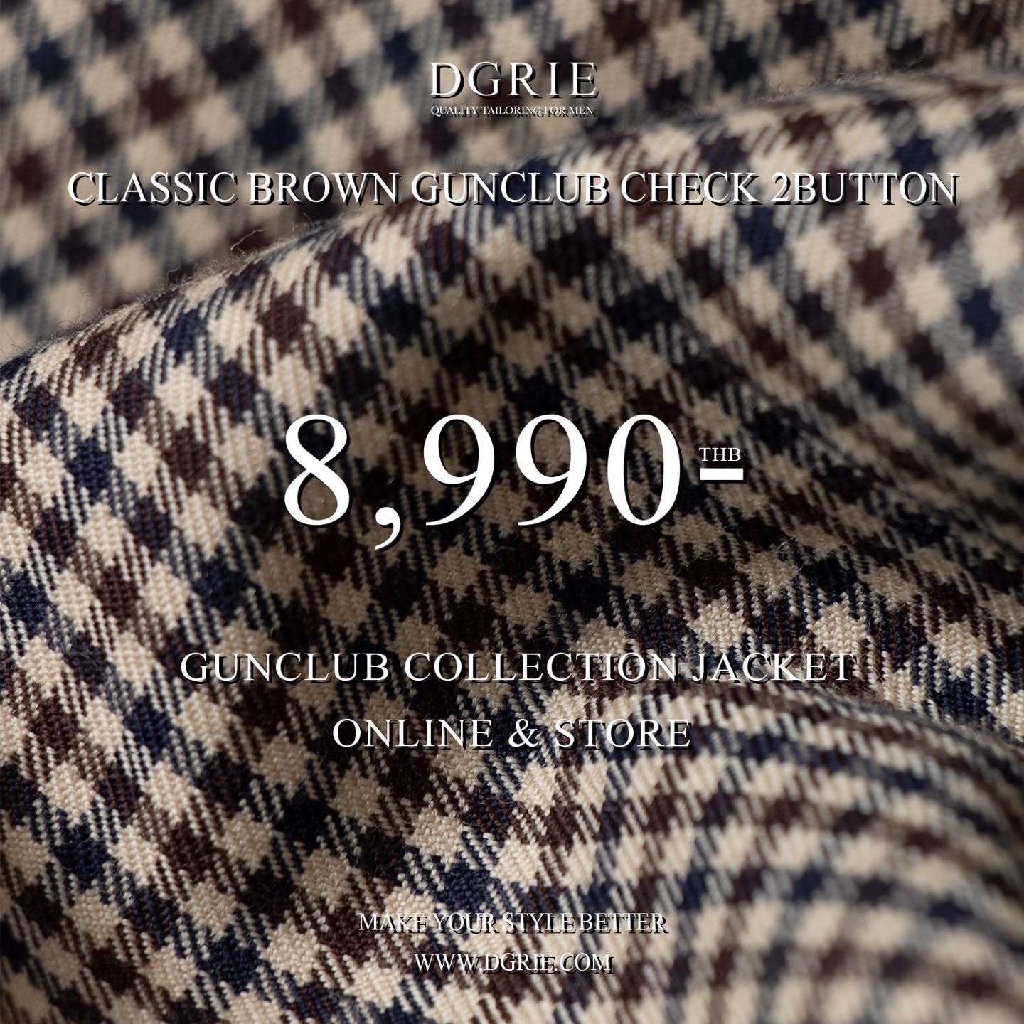 Vintage Gunclub Check Wool Brown Jacket - DGRIE