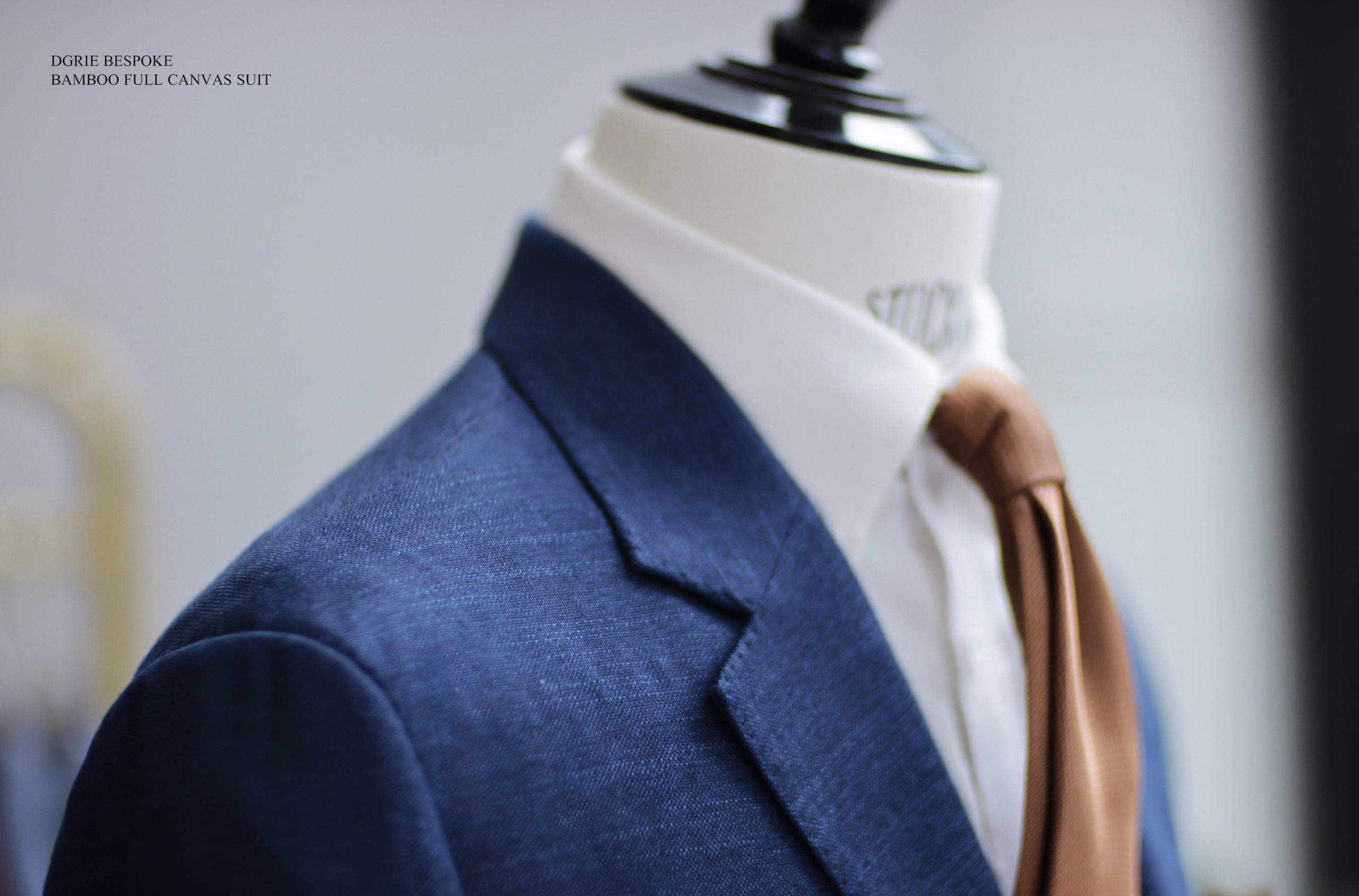 ตัดสูทลำลอง สีน้ำเงิน DGRIE NAVY BAMBOO FULL CANVAS SUIT