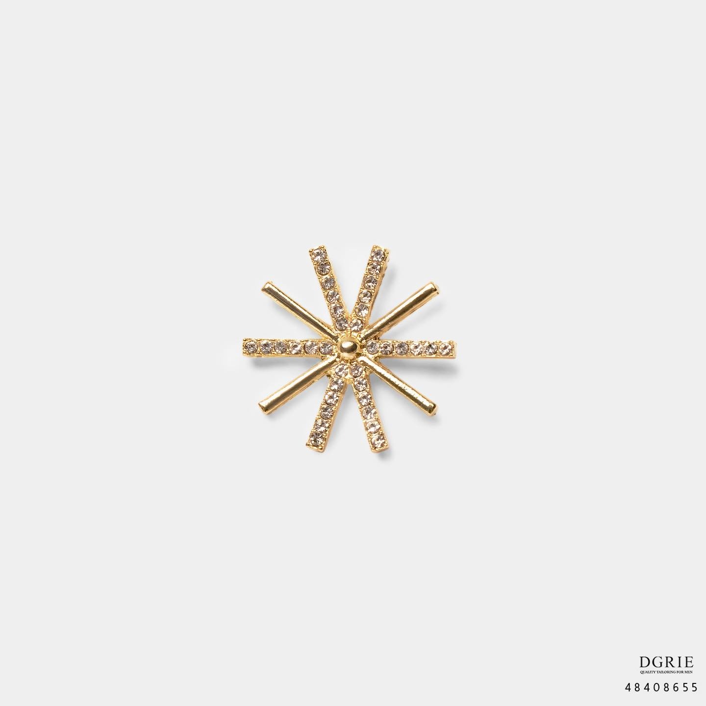 เข็มกลัดติดปก Gold And Diamond Asterisk Sparkle Brooch