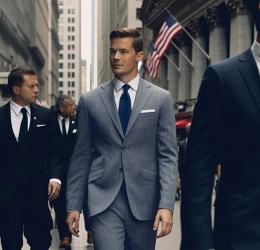 เสื้อสูท สีเทา Md.Gray Herringbone Two Tone Wool Blend Suits