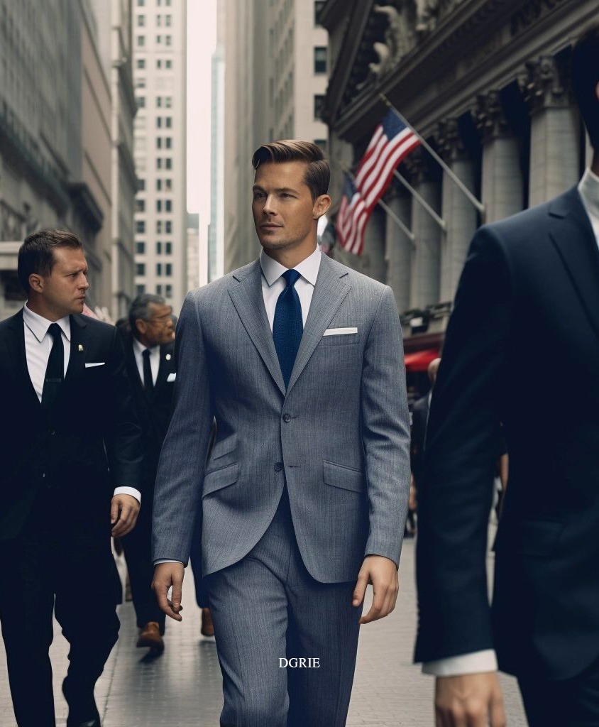 เสื้อสูท สีเทา Md.Gray Herringbone Two Tone Wool Blend Suits