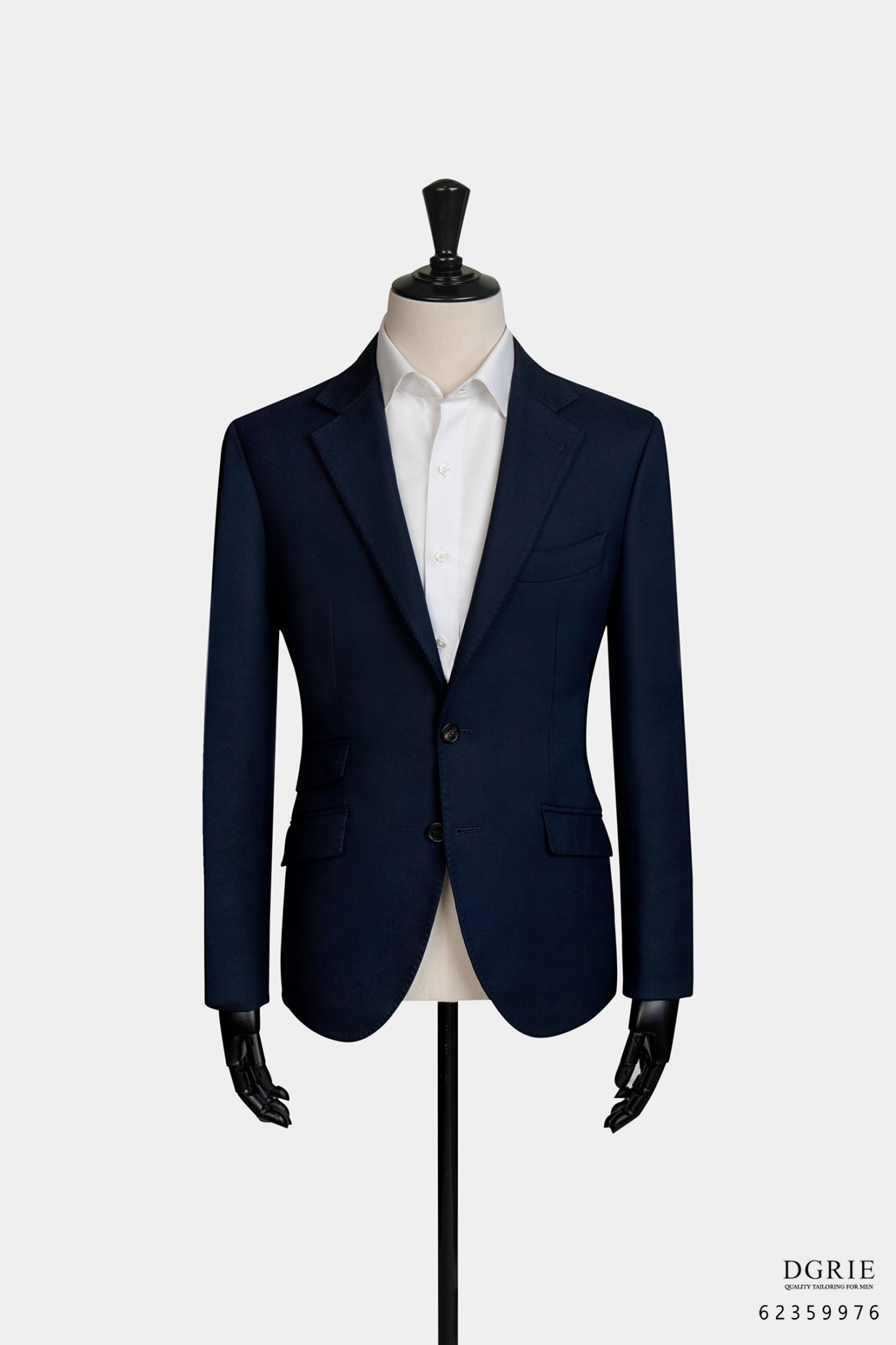 เสื้อสูทสีกรมเข้ม Dark Navy Wool Unlining 3 Pocket Jacket