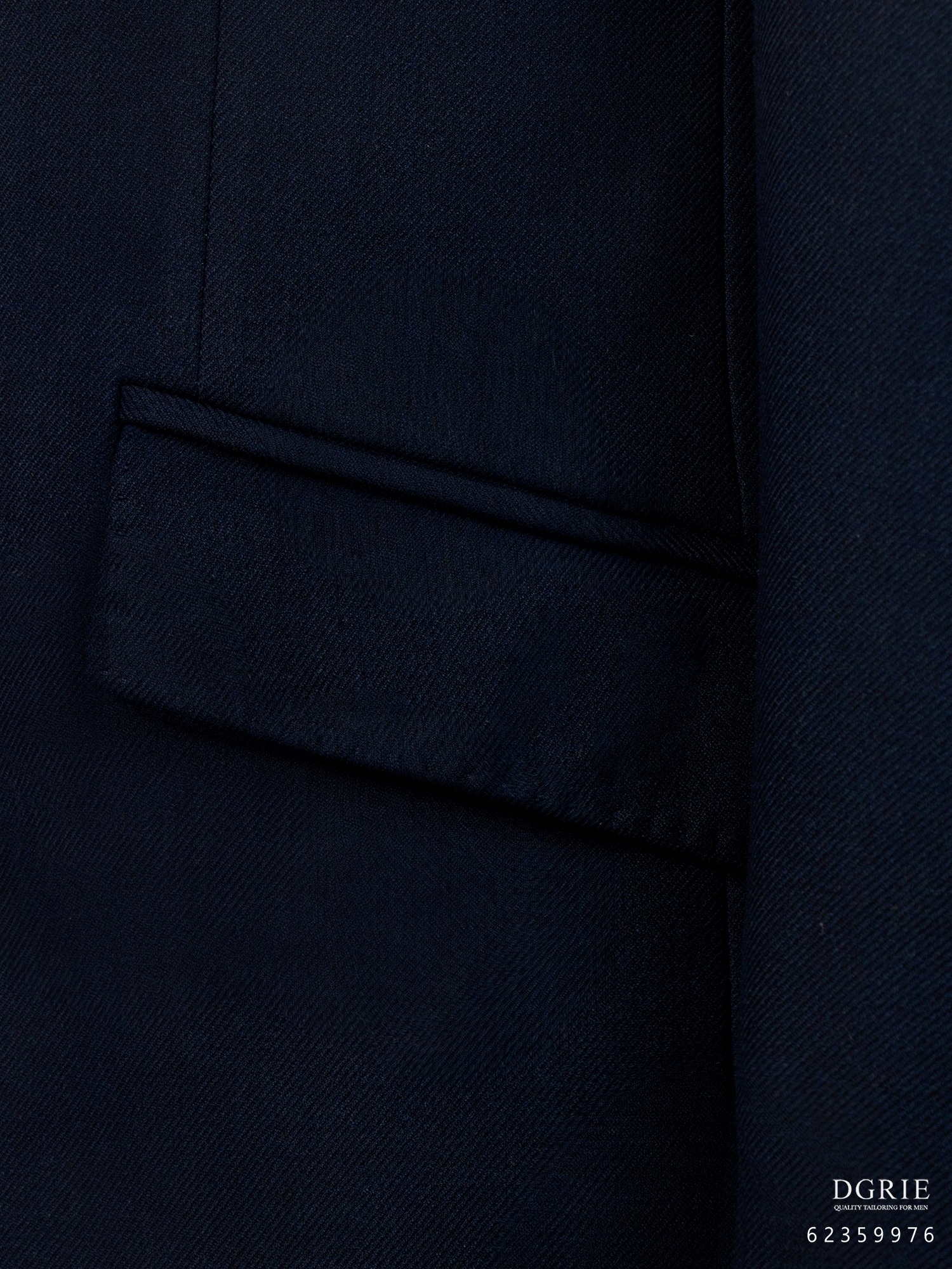 เสื้อสูทสีกรมเข้ม Dark Navy Wool Unlining 3 Pocket Jacket