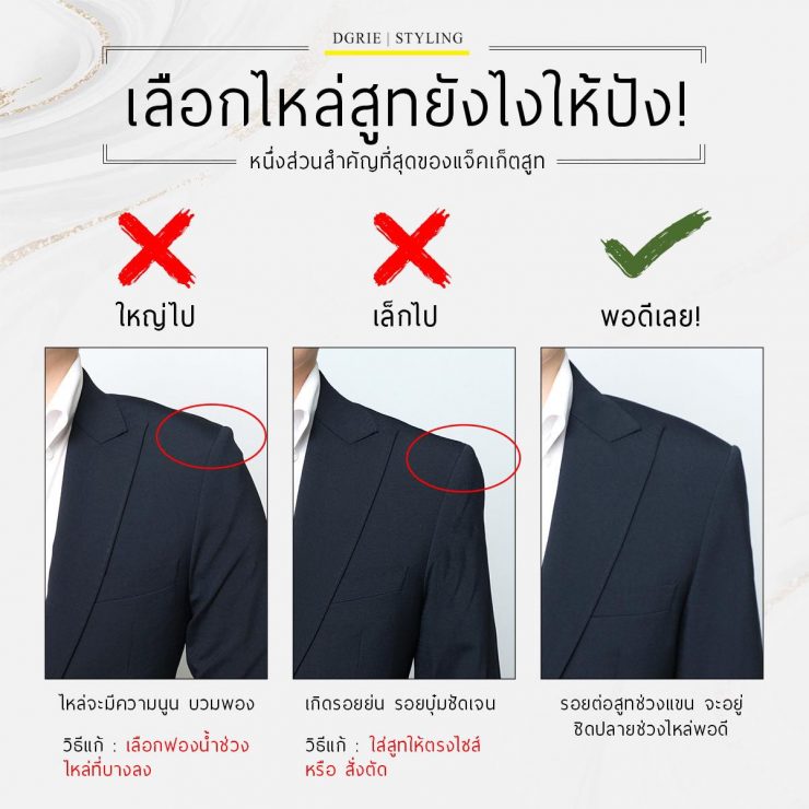 เลือกไหล่สูทยังไงให้ปัง - How to choose the shoulder of a suit to look great
