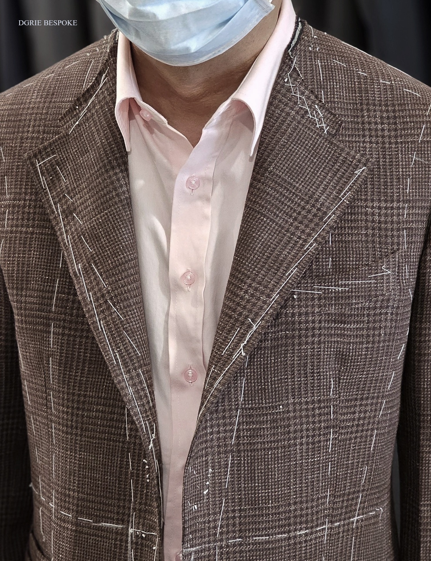 ตัดสูท Fitting Italy Prince of wales Wool Linen Sport Jacket