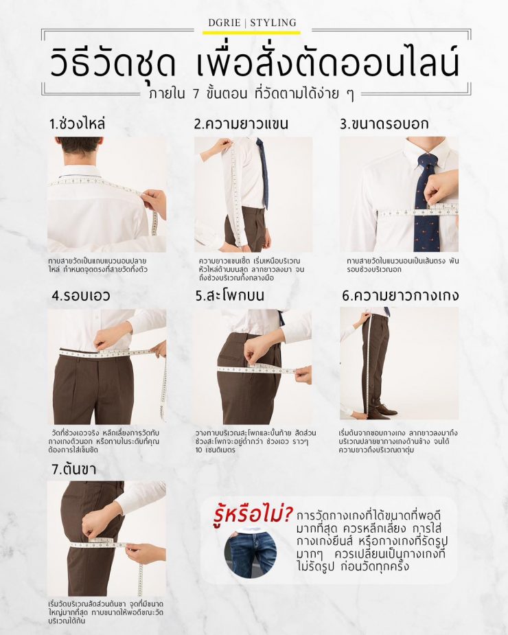 วิธีวัดชุด เพื่อสั่งตัดออนไลน์ - How to measure a dress to order online