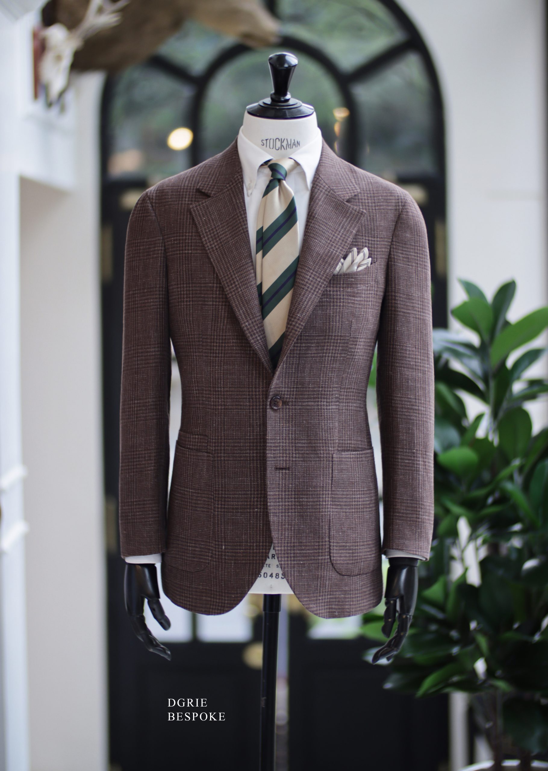 ตัดสูทลินิน Classic Italy Check Irish Linen Suits