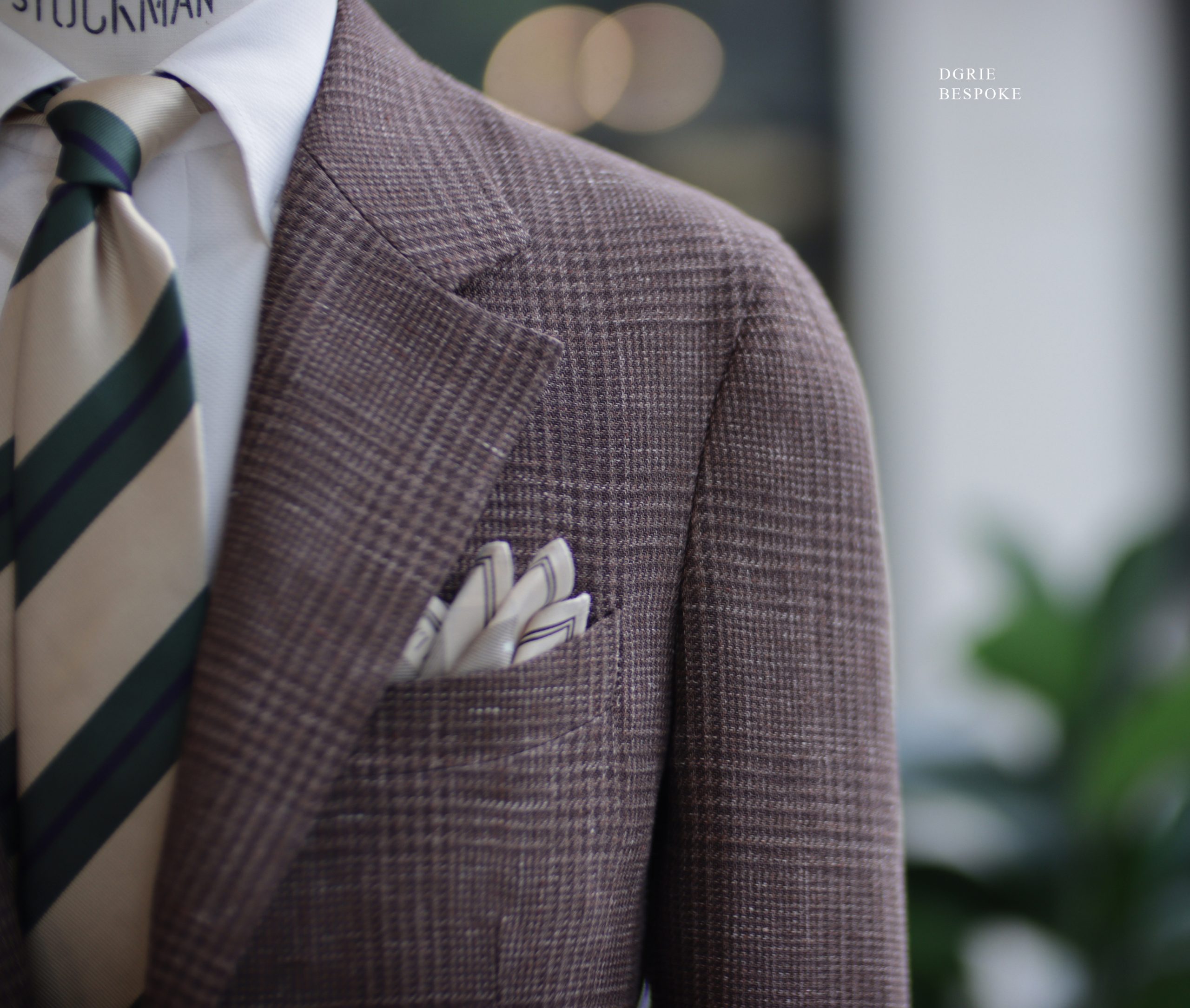 ตัดสูทลินิน Classic Italy Check Irish Linen Suits