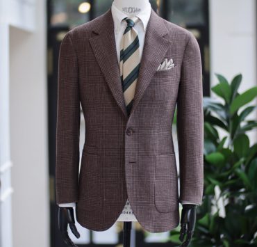 ตัดสูทลำลอง สีน้ำตาล DGRIE Italy Check Irish Linen Suits