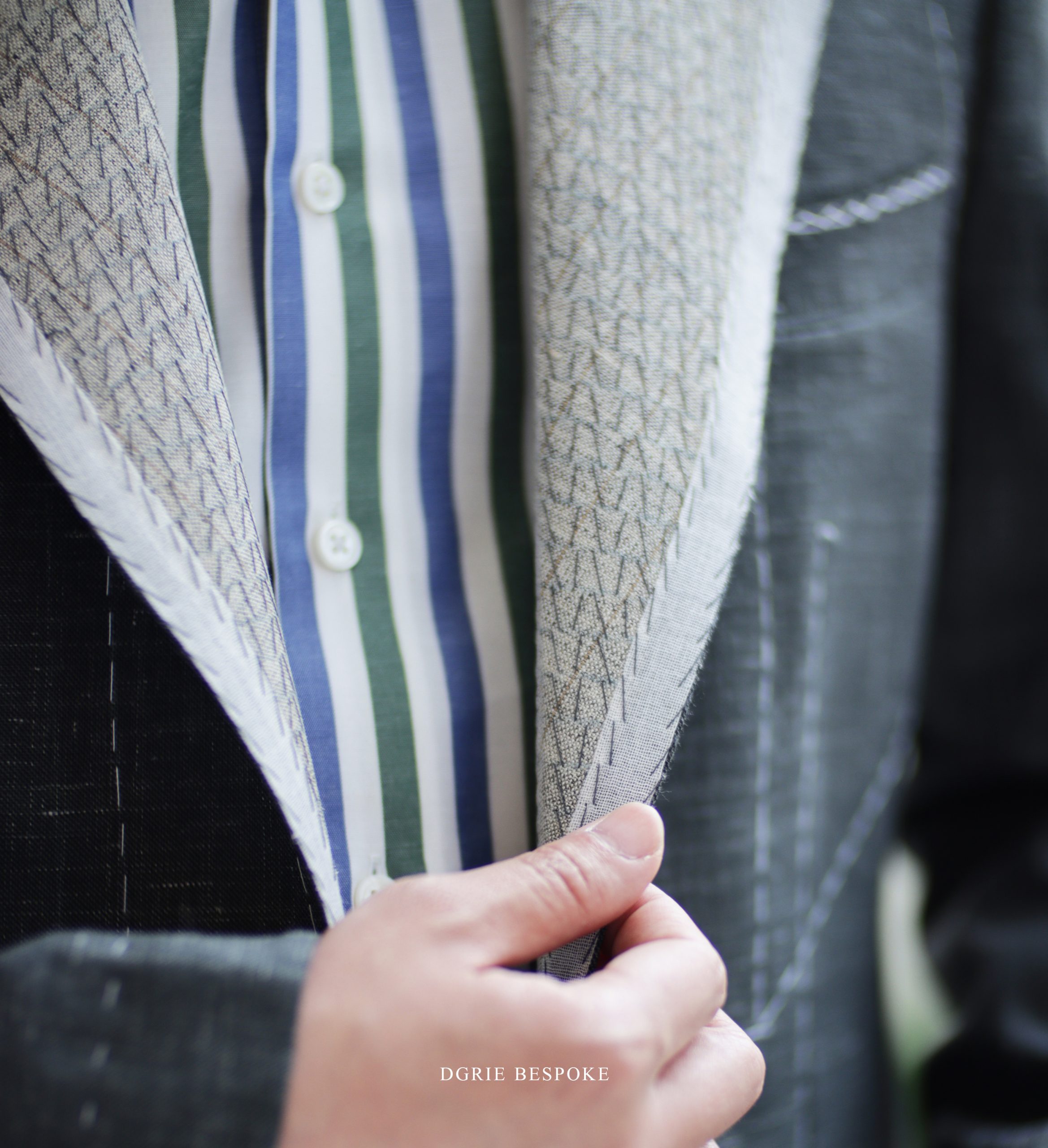 IMG_8779 copy ตัดสูทหางม้าทั้งตัว Fitting Full Canvas Wool Silk Green