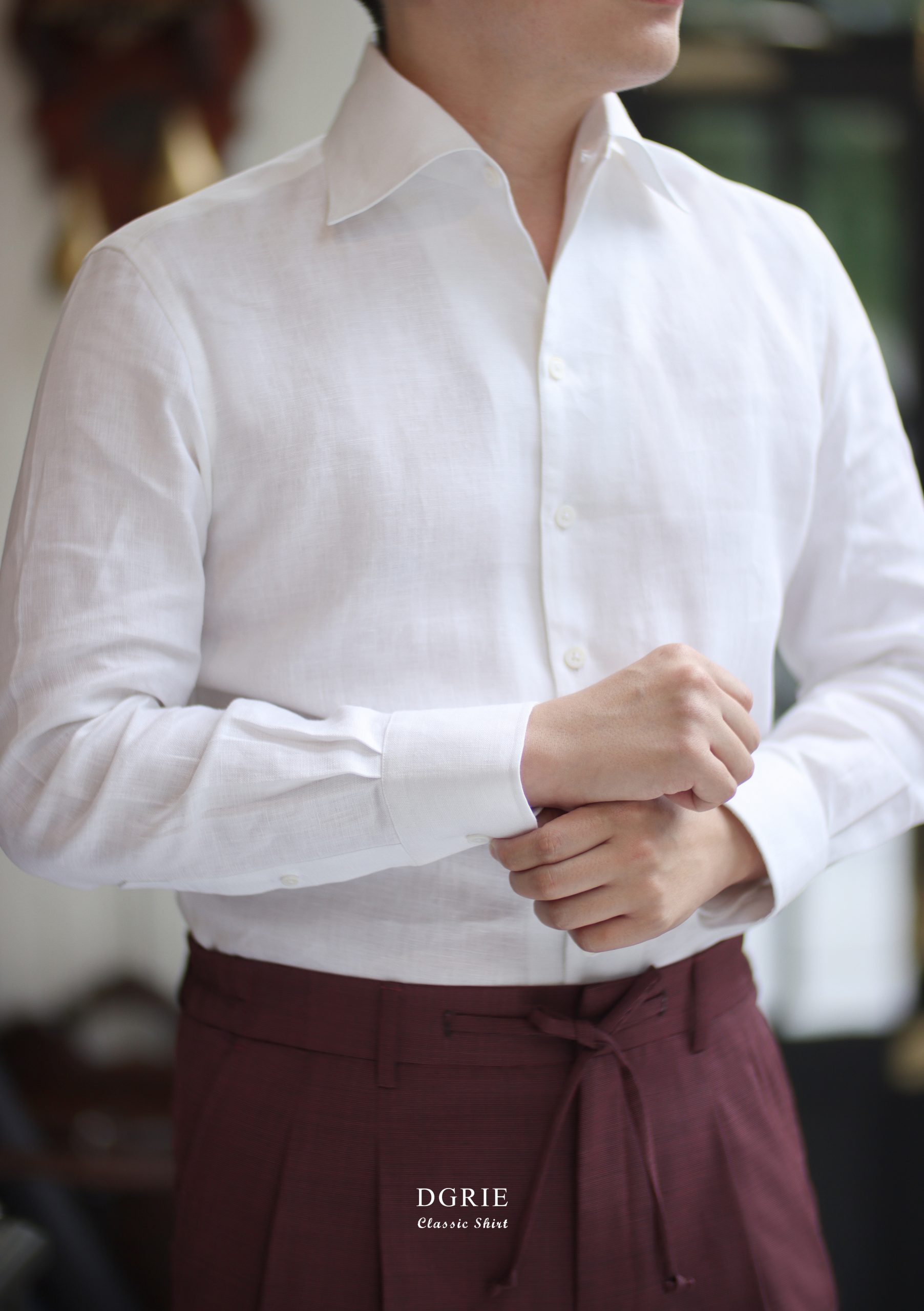 One Piece Collar Linen Shirt ตัดเชิ้ตลินิน ปกคลาสสิค