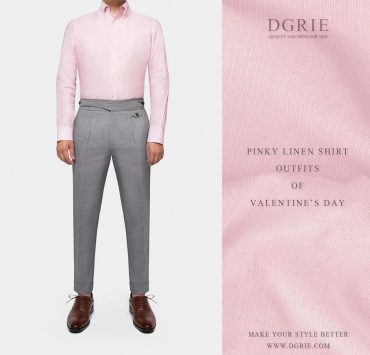 เสื้อเชิ้ตลินิน Blush Pink Button Down Linen Shirt - DGRIE