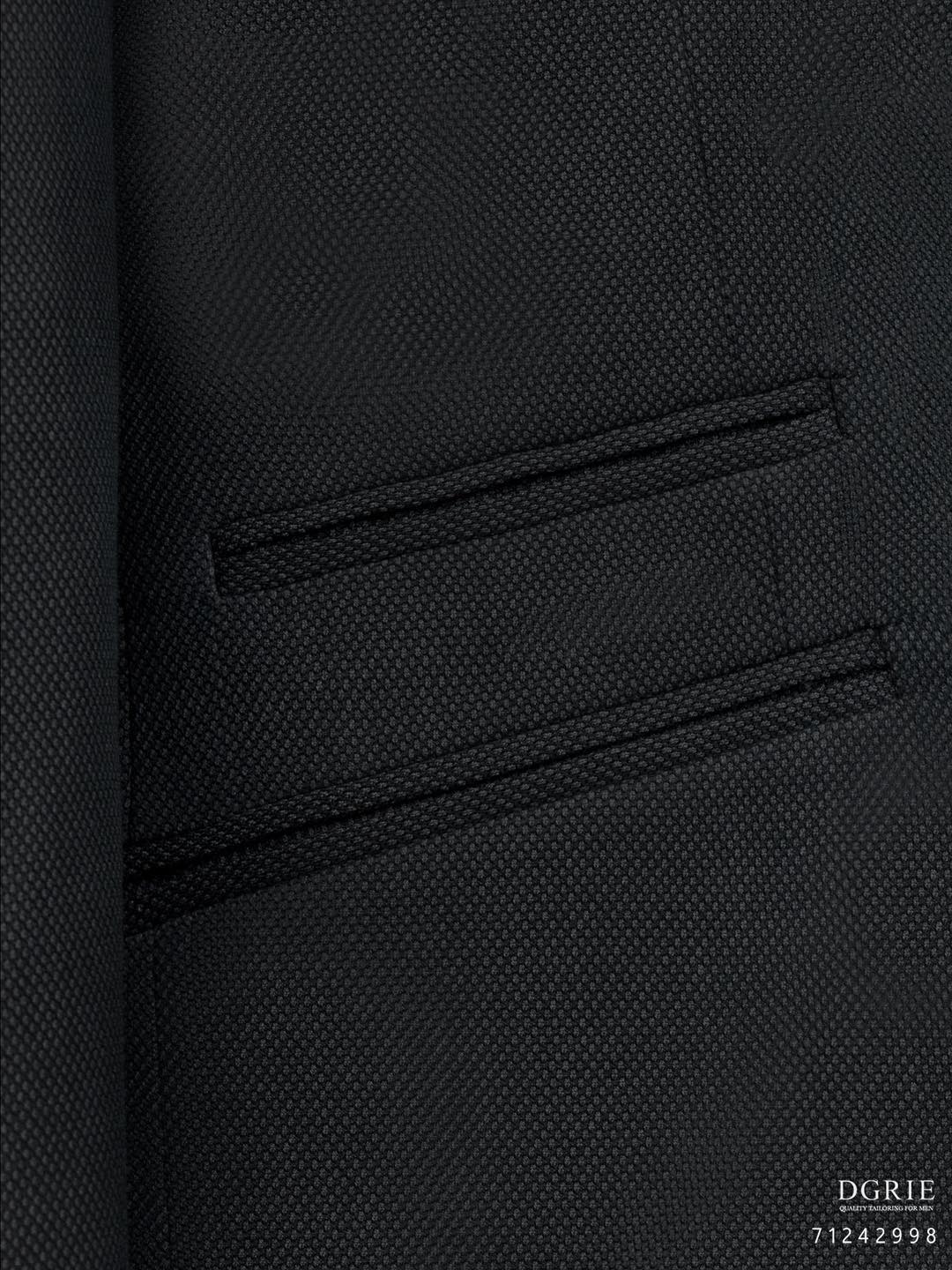 เสื้อสูทสีเทา Classic Fish Eye Wool Dark Gray Notch Jacket - DGRIE