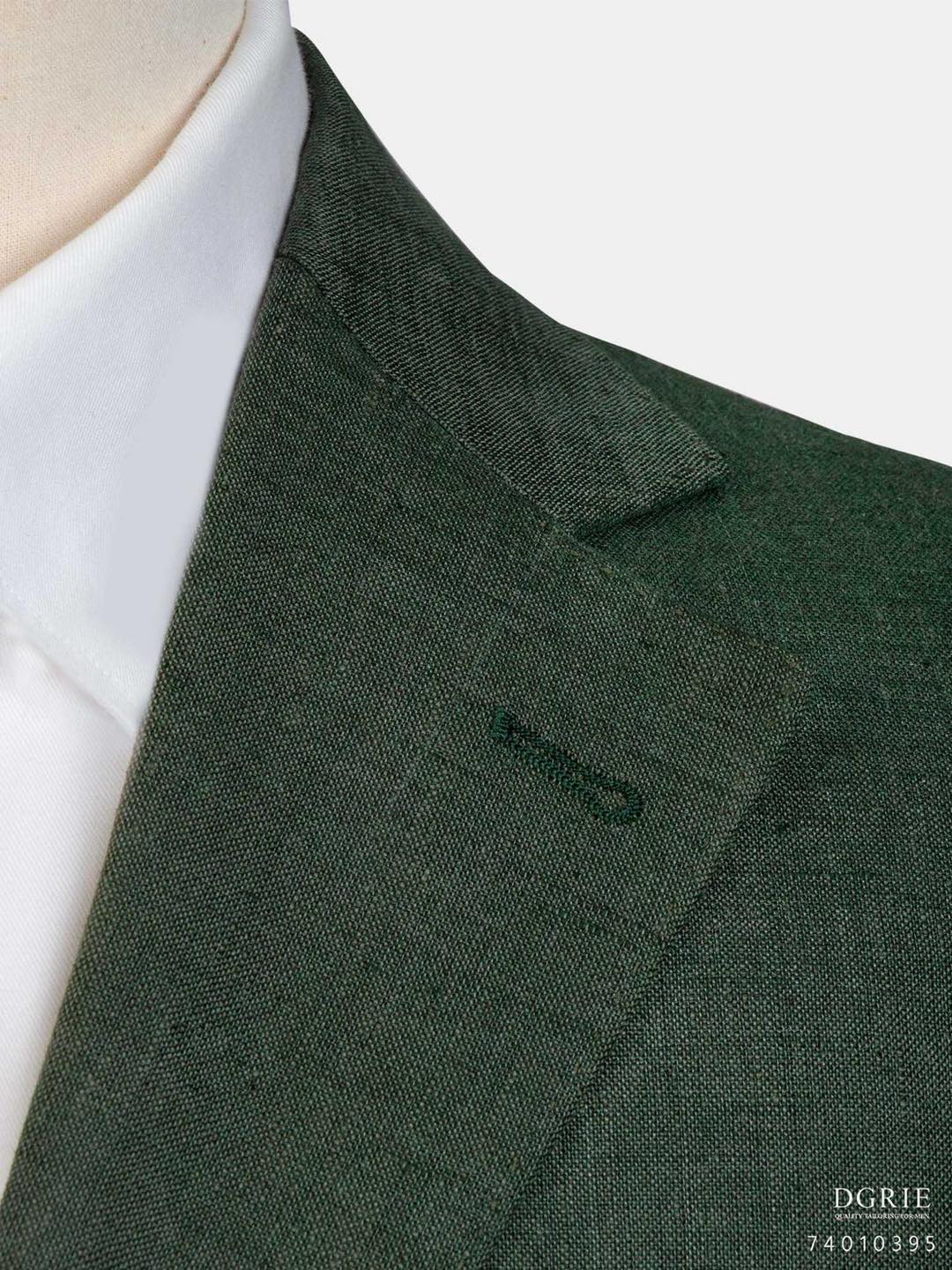 เสื้อสูท ลินิน สีเขียว Dark Green Wool Silk Linen Suit - DGRIE