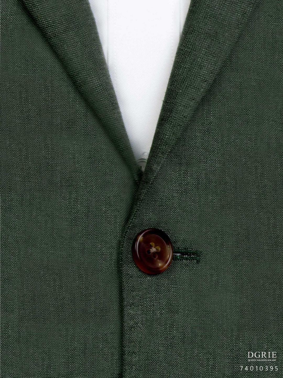 เสื้อสูท ลินิน สีเขียว Dark Green Wool Silk Linen Suit - DGRIE