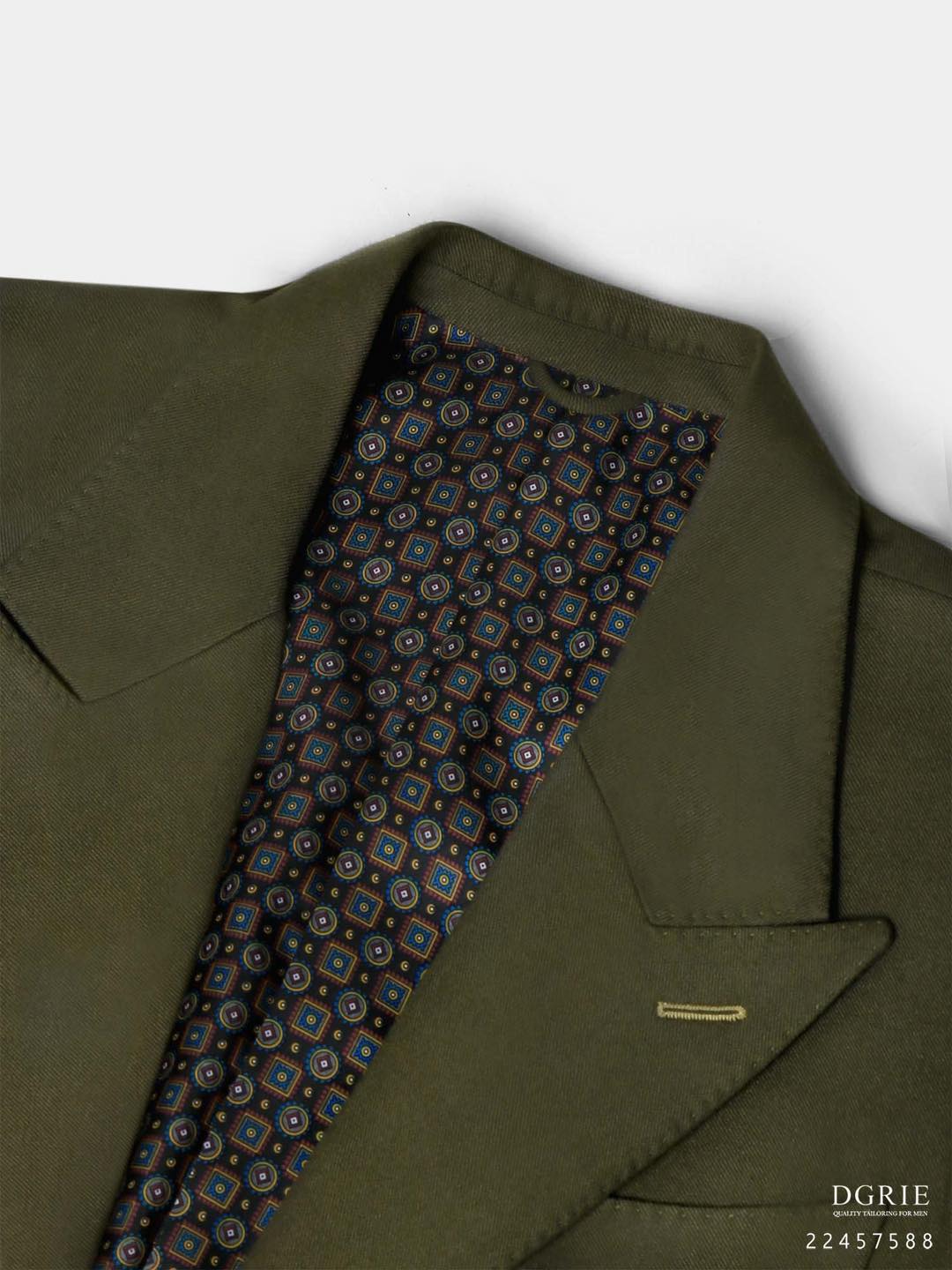 เสื้อสูทสีเขียว คลาสสิค Dark Olive Green Double Breasted Sport Jacket