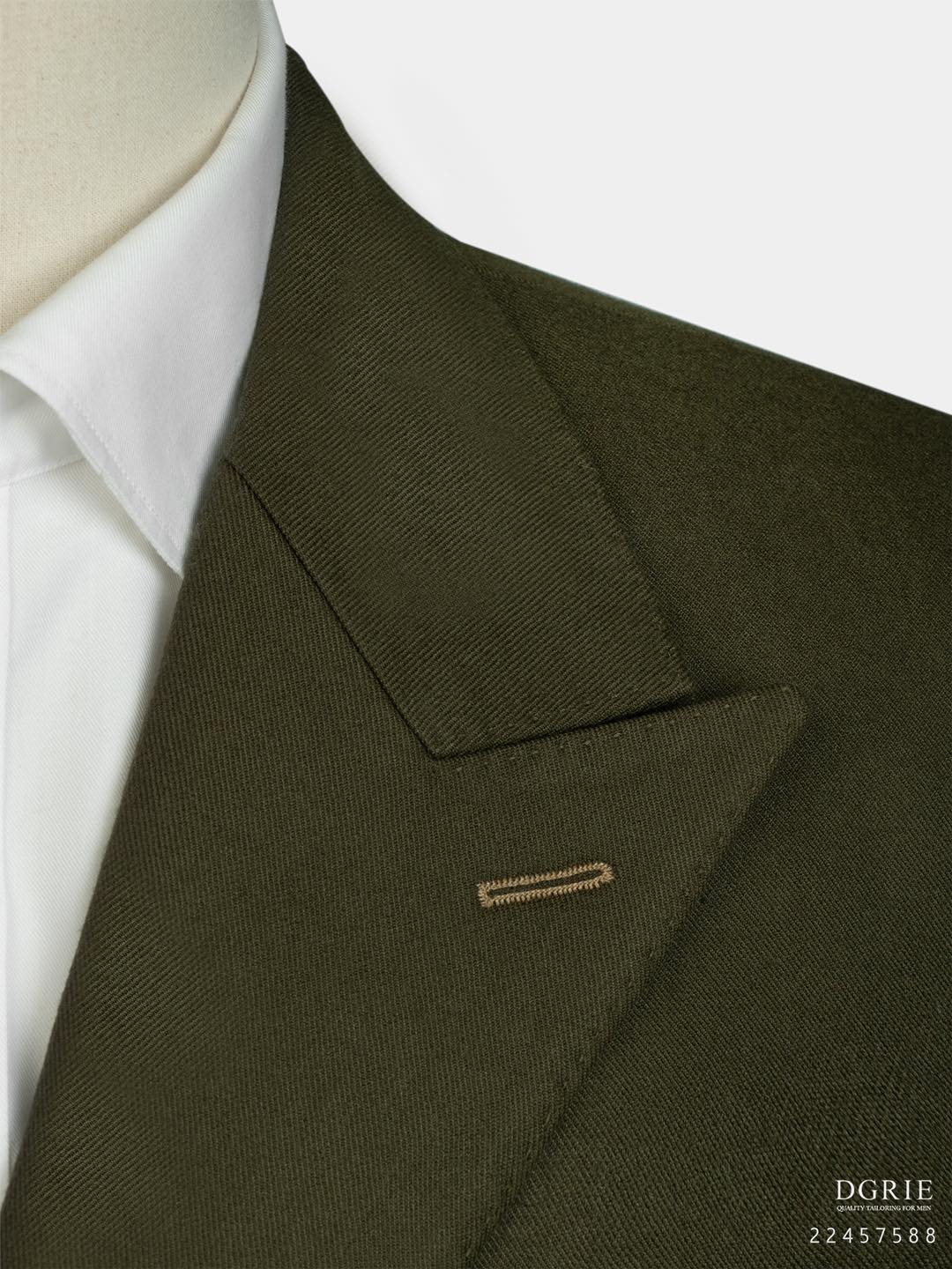 เสื้อสูทสีเขียว คลาสสิค Dark Olive Green Double Breasted Sport Jacket