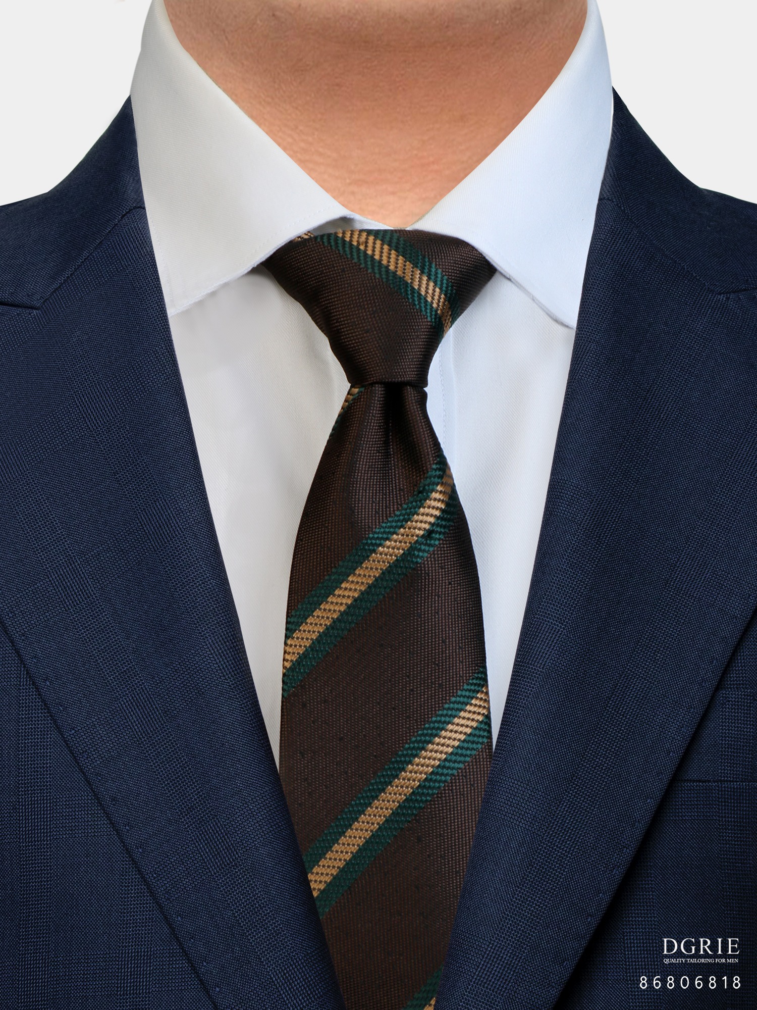 เนคไท Multi-Color Mix Stripe Necktie | DGRIE