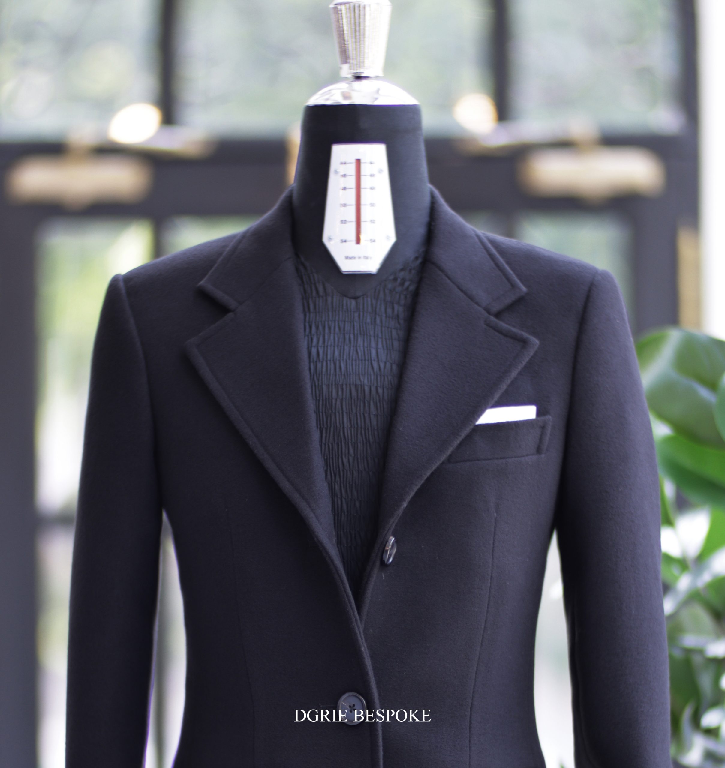 ตัดเสื้อโค้ท DGRIE Black Overcoat 100% Wool Classic