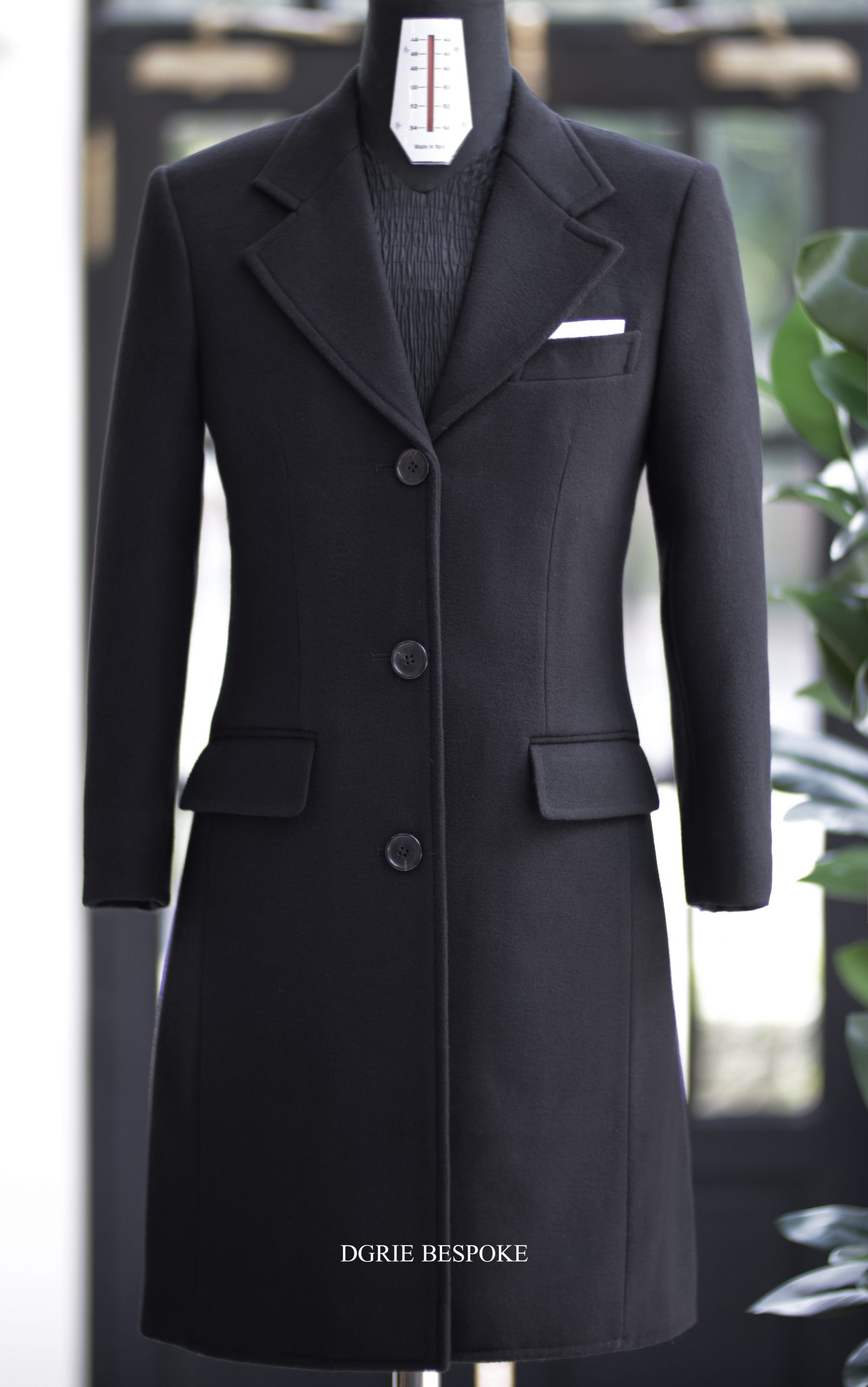 ตัดเสื้อโค้ท DGRIE Black Overcoat 100% Wool Classic