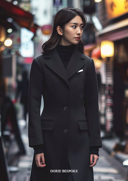 ตัดเสื้อโค้ท DGRIE Black Overcoat 100% Wool Classic