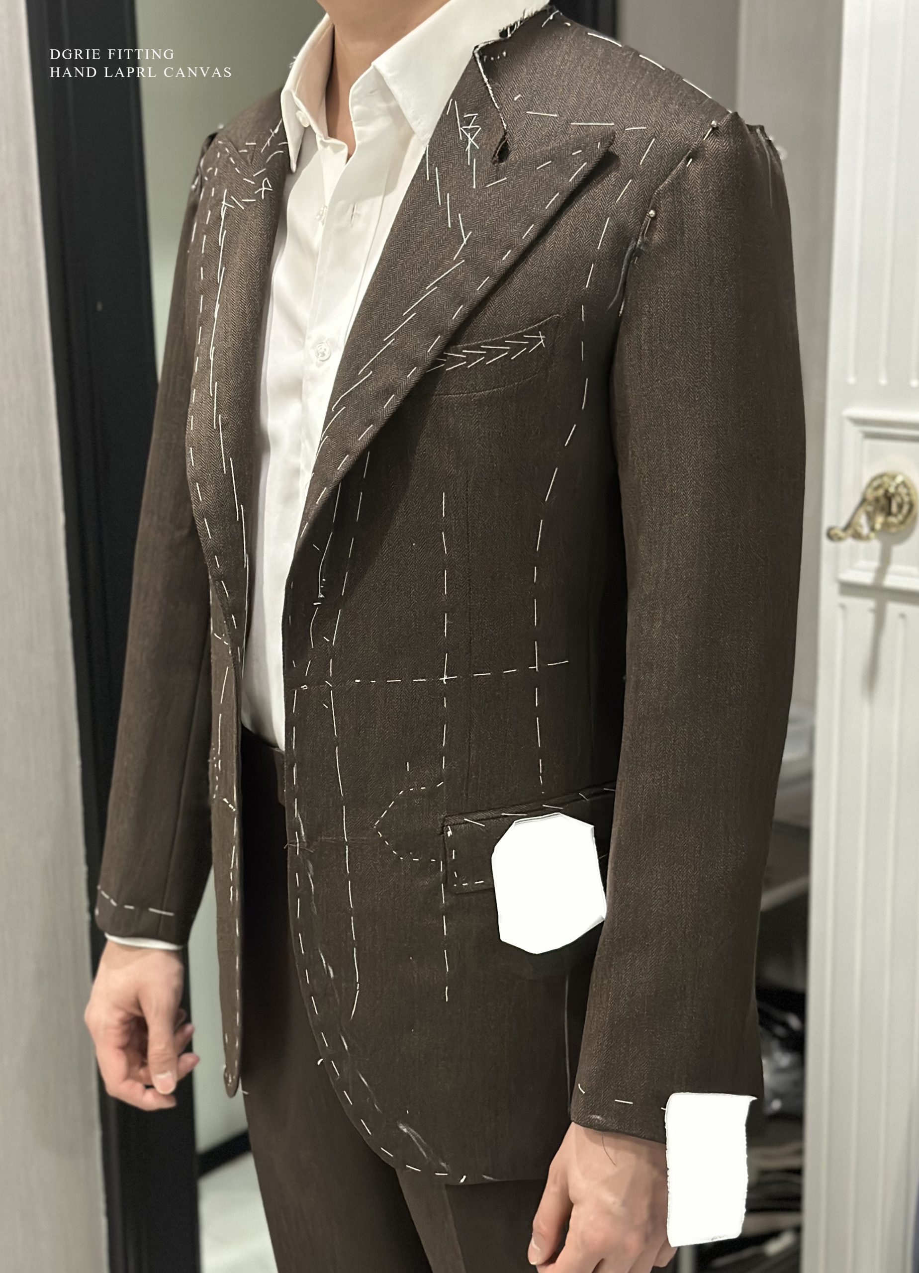 DGRIE - ตัดสูท Fitting Drapers Flannel Wool Hand Lapel Canvas