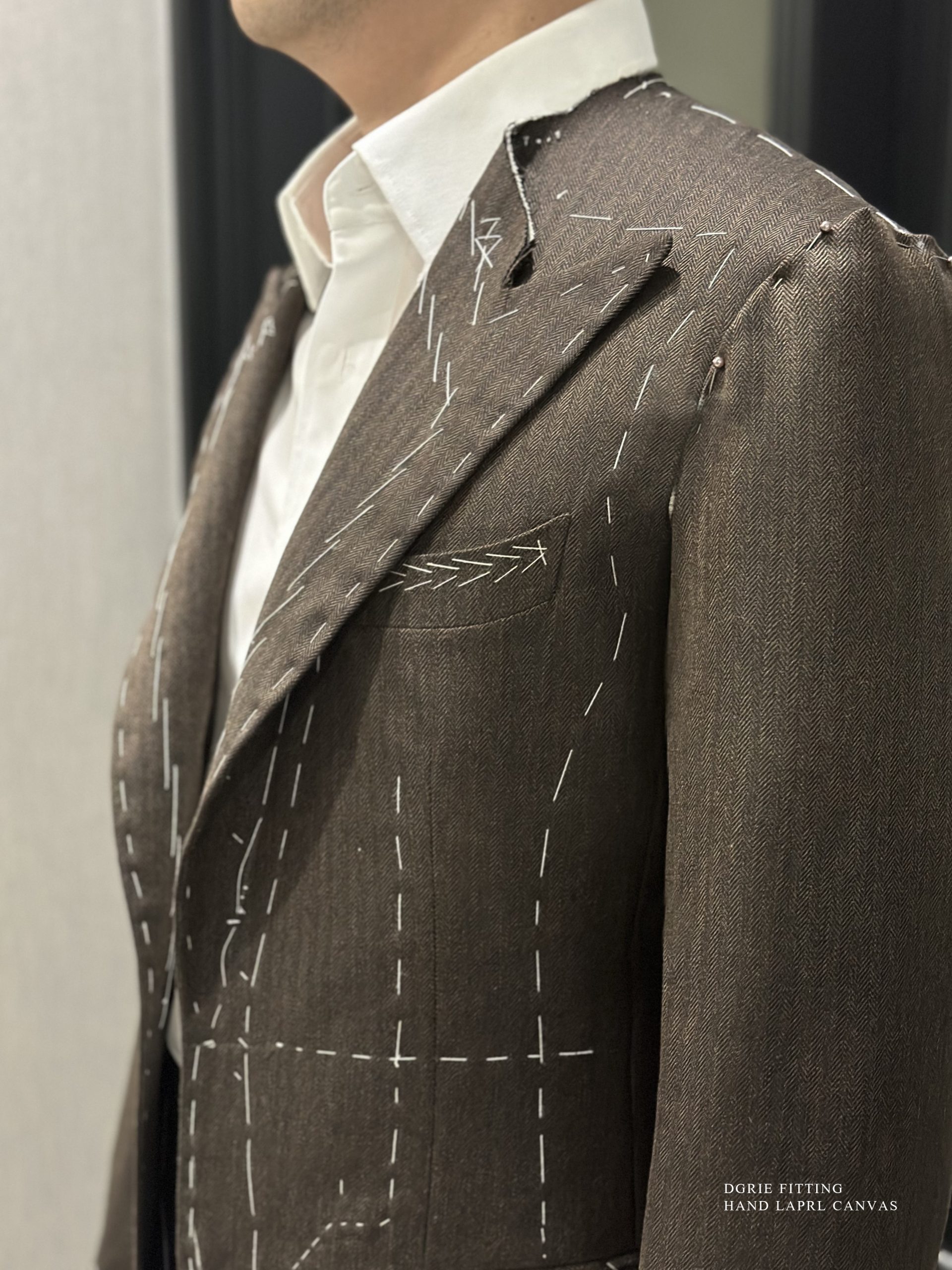 DGRIE - ตัดสูท Fitting Drapers Flannel Wool Hand Lapel Canvas