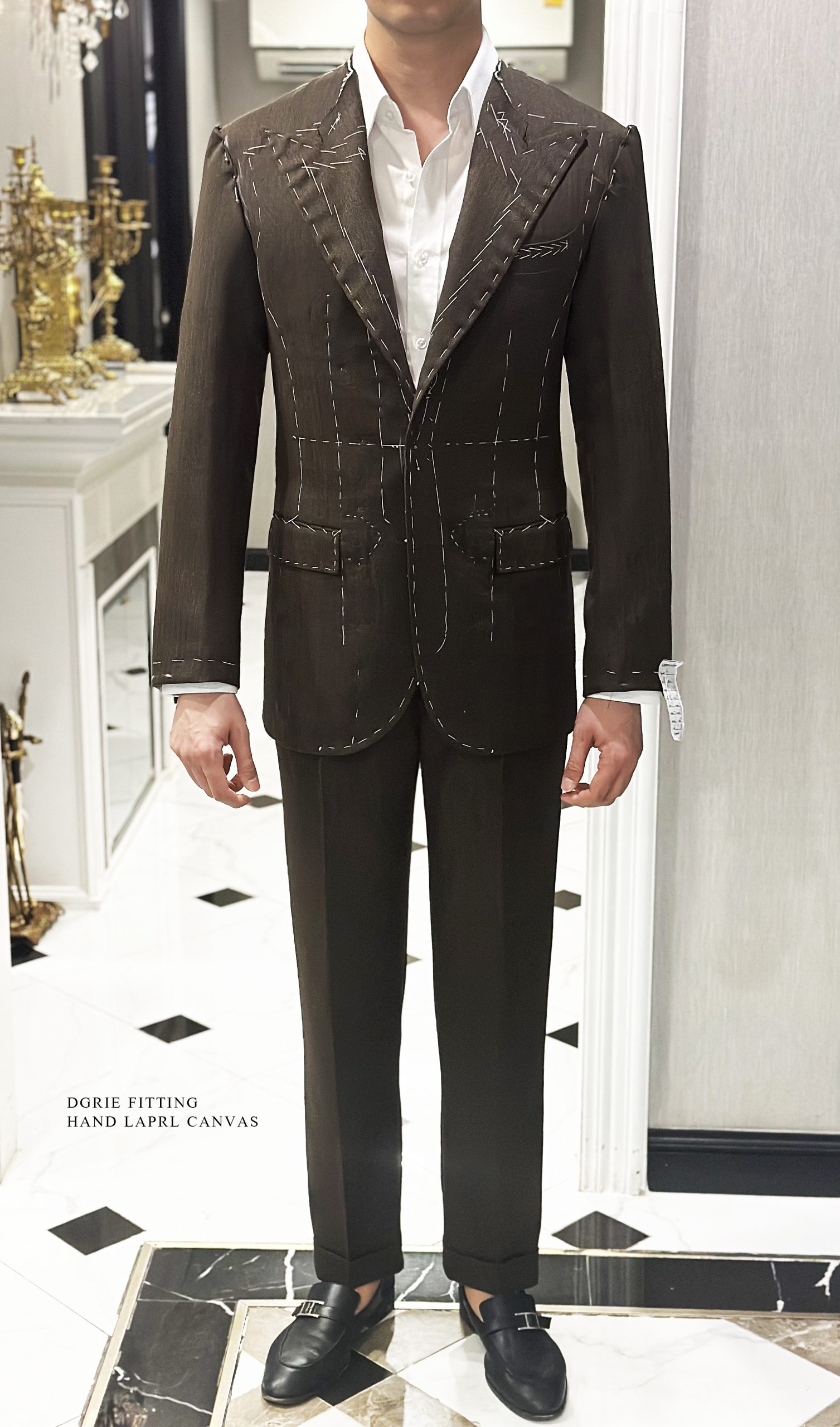 DGRIE - ตัดสูท Fitting Drapers Flannel Wool Hand Lapel Canvas