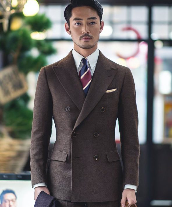 ร้านตัดสูท ตัดสูทวินเทจ Drapers OPALIS Brown Flannel Suits