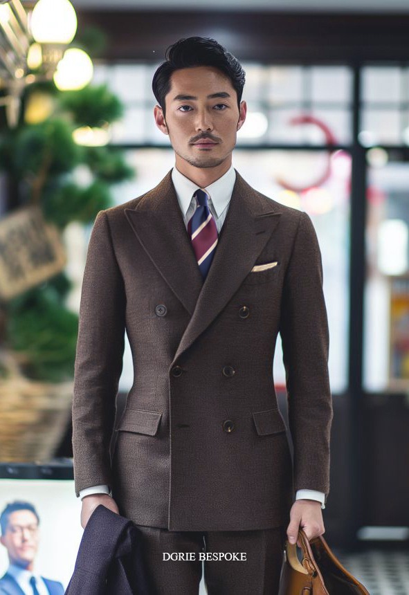 ร้านตัดสูท ตัดสูทวินเทจ Drapers OPALIS Brown Flannel Suits