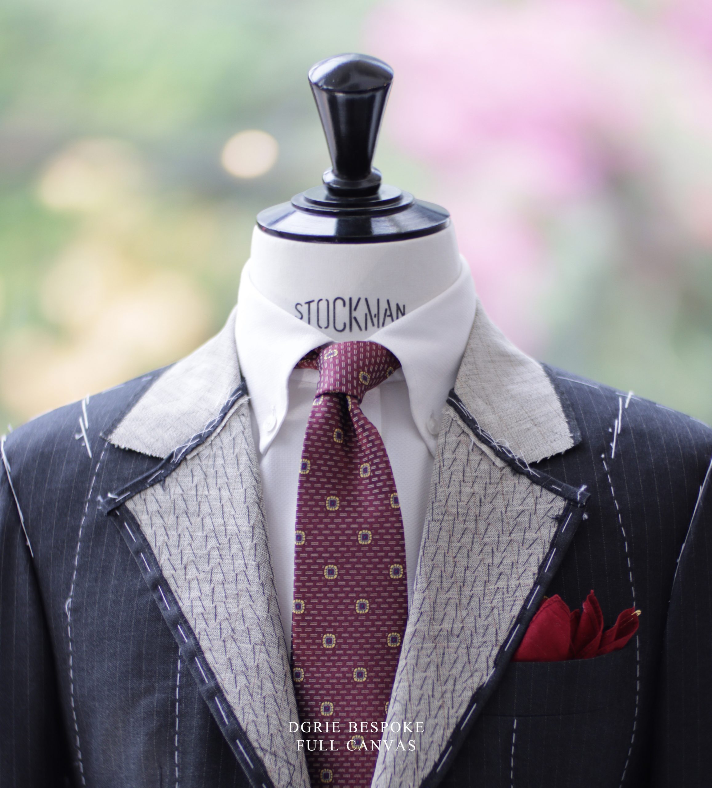 ตัดสูทหางม้า Full Canvas PINSTRIPE DARK GREY SUIT