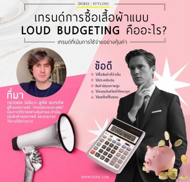 เทรนด์การชื้อเสื้อผ้าแบบ Loud Budgeting คืออะไร?