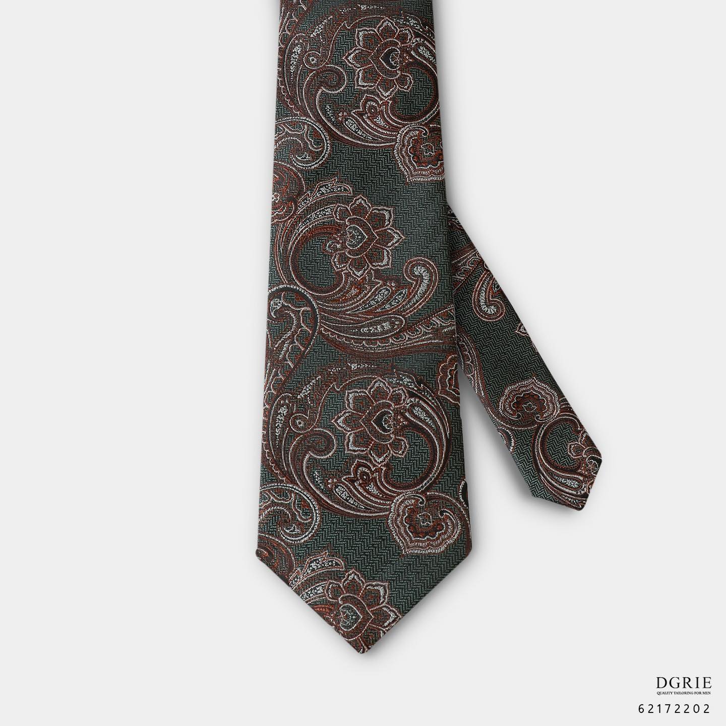 เนคไทผ้าไหม Men's Luxury 3 Inch Paisley Tie - 100% Silk - DGRIE