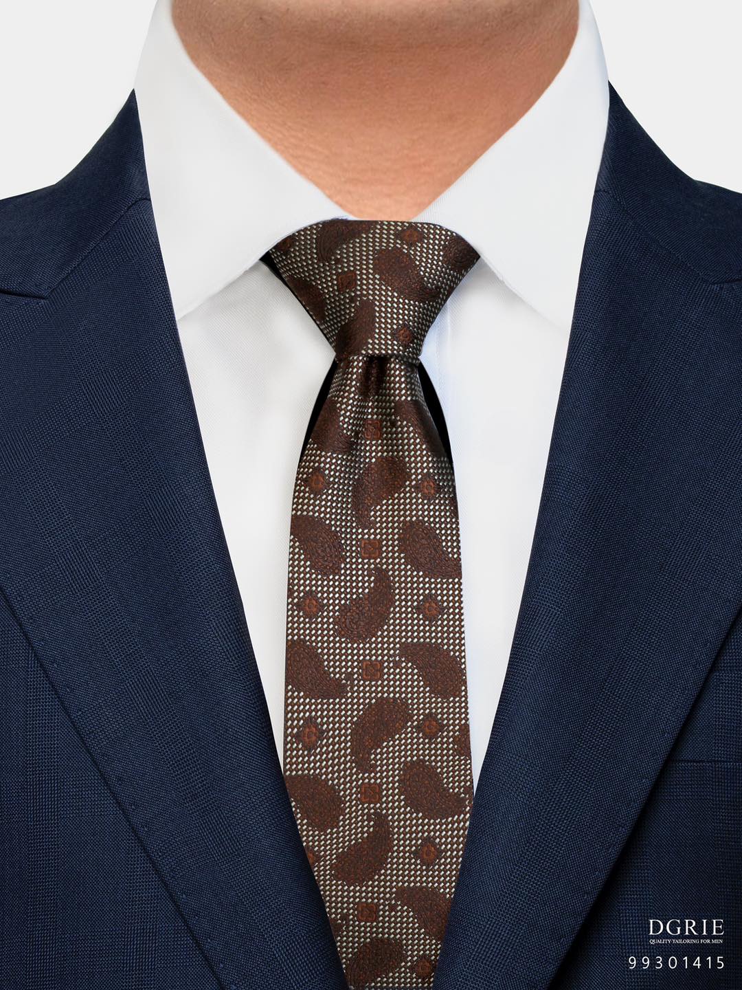 เนคไทผ้าไหม Men's Luxury 3 Inch Paisley Tie - 100% Silk - DGRIE