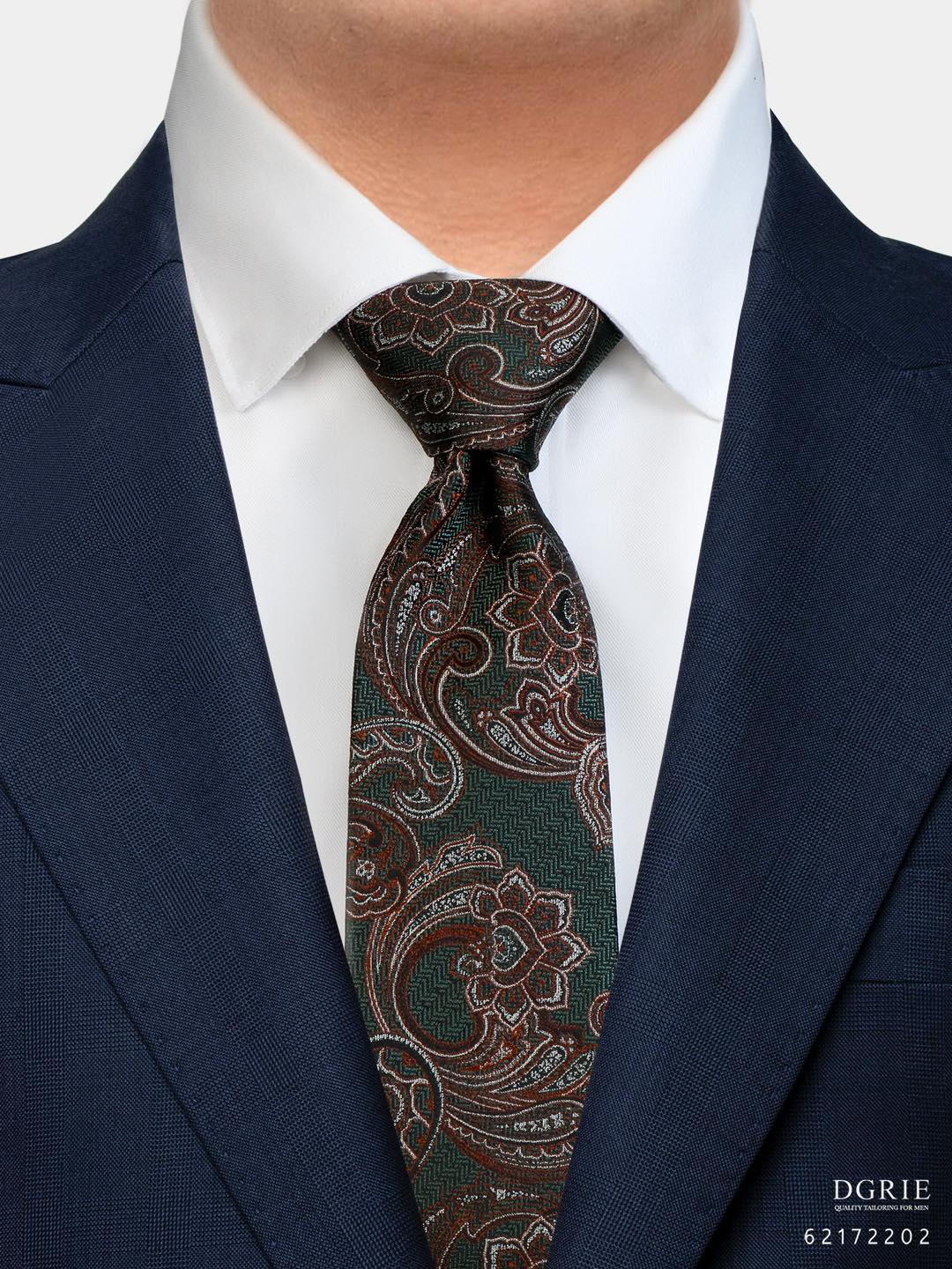 เนคไทผ้าไหม Men's Luxury 3 Inch Paisley Tie - 100% Silk - DGRIE