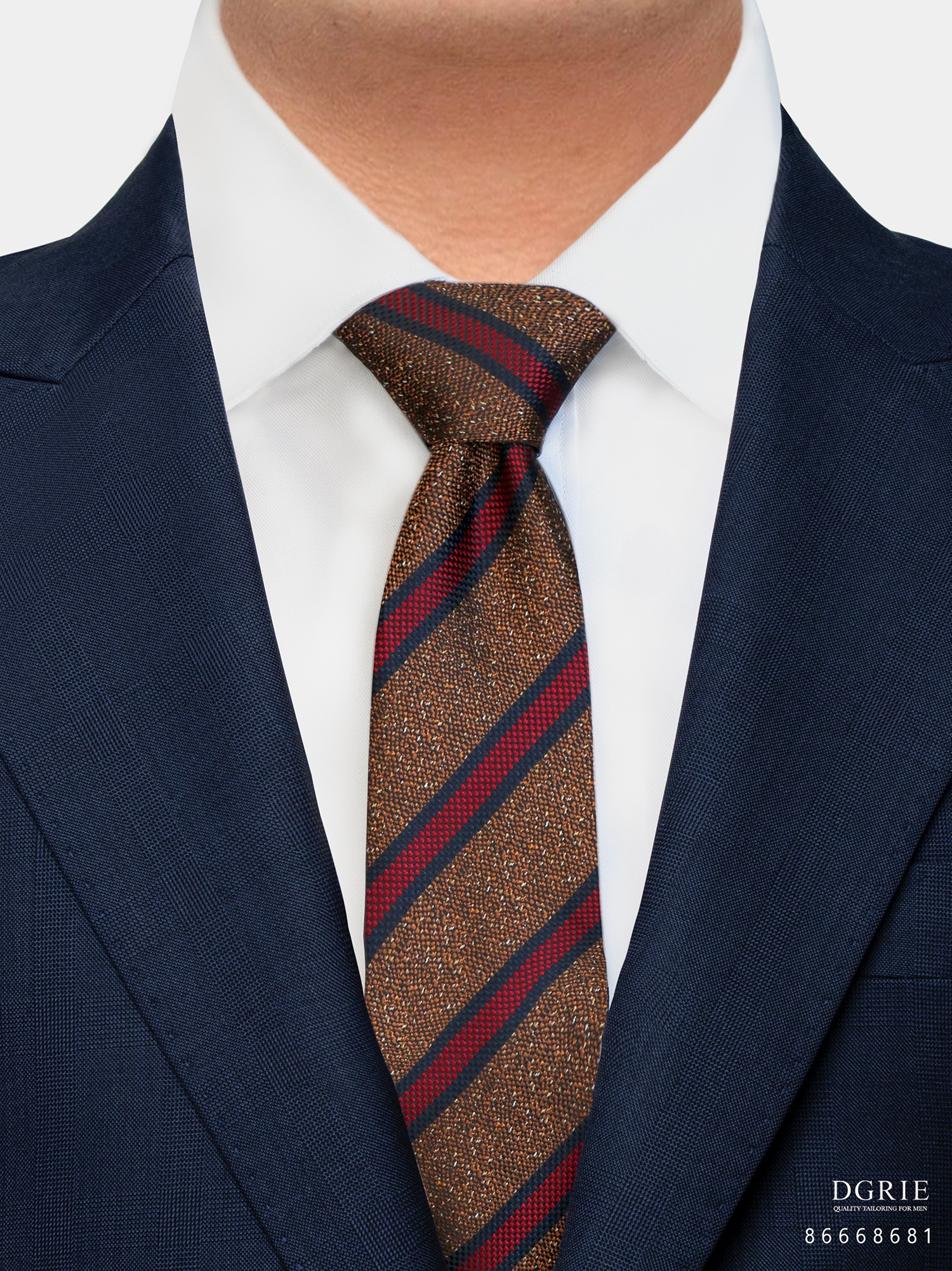 เนคไท Multi-Color Mix Stripe Necktie | DGRIE