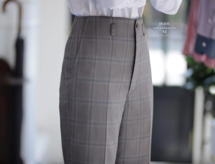 DGRIE PANTS 54 ตัดกางเกงผู้หญิง ลายตาราง GREY WINDOWPANE