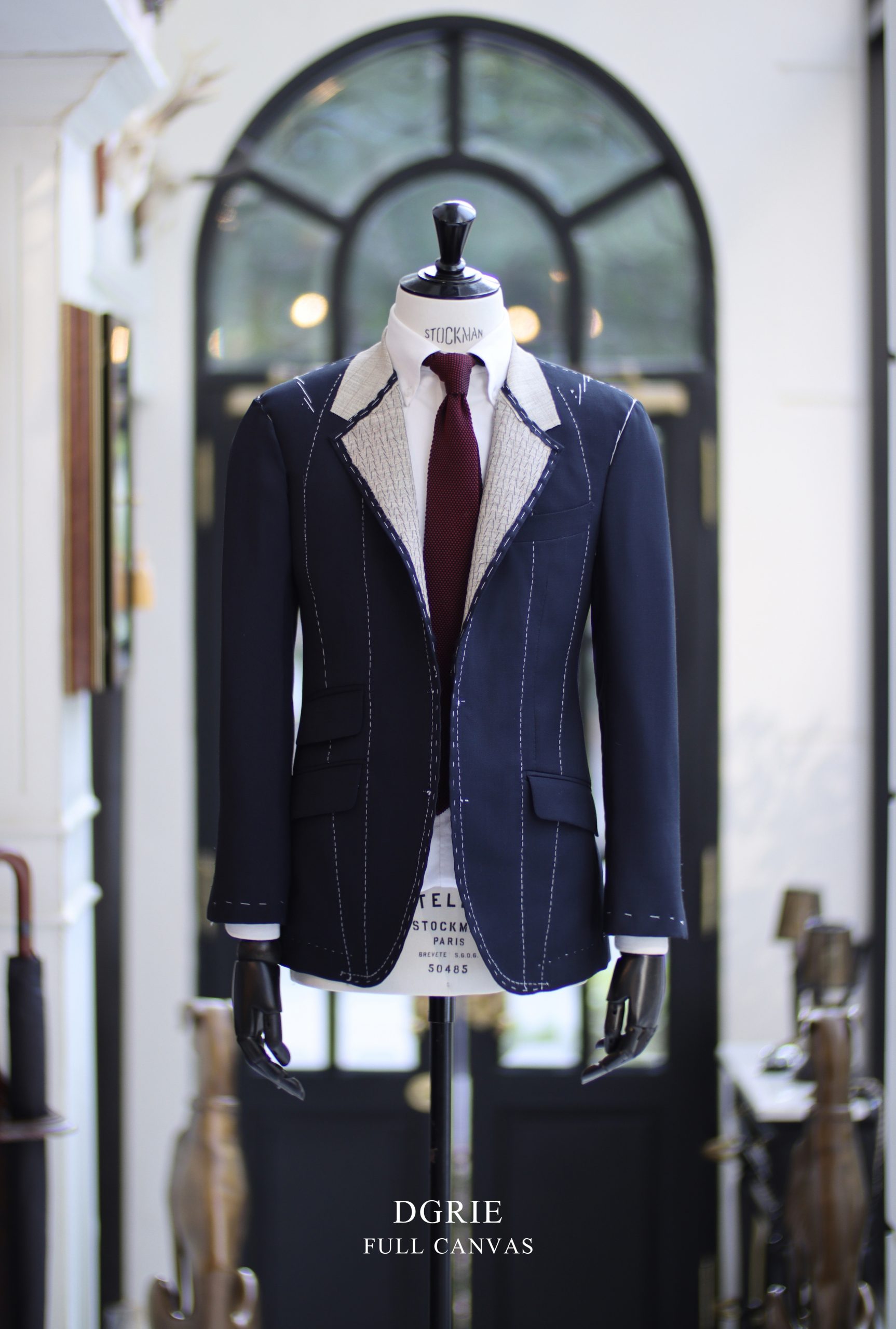 ตัดสูทหางม้า Navy Bird's eye Full Canvas Suits