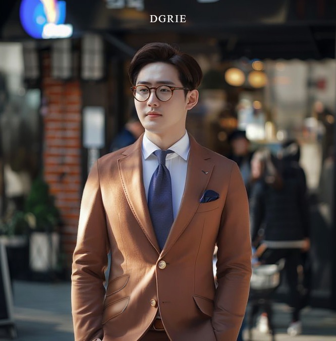 ตัดสูท สีส้มอิฐ DGRIE Classic Cotton Jacket