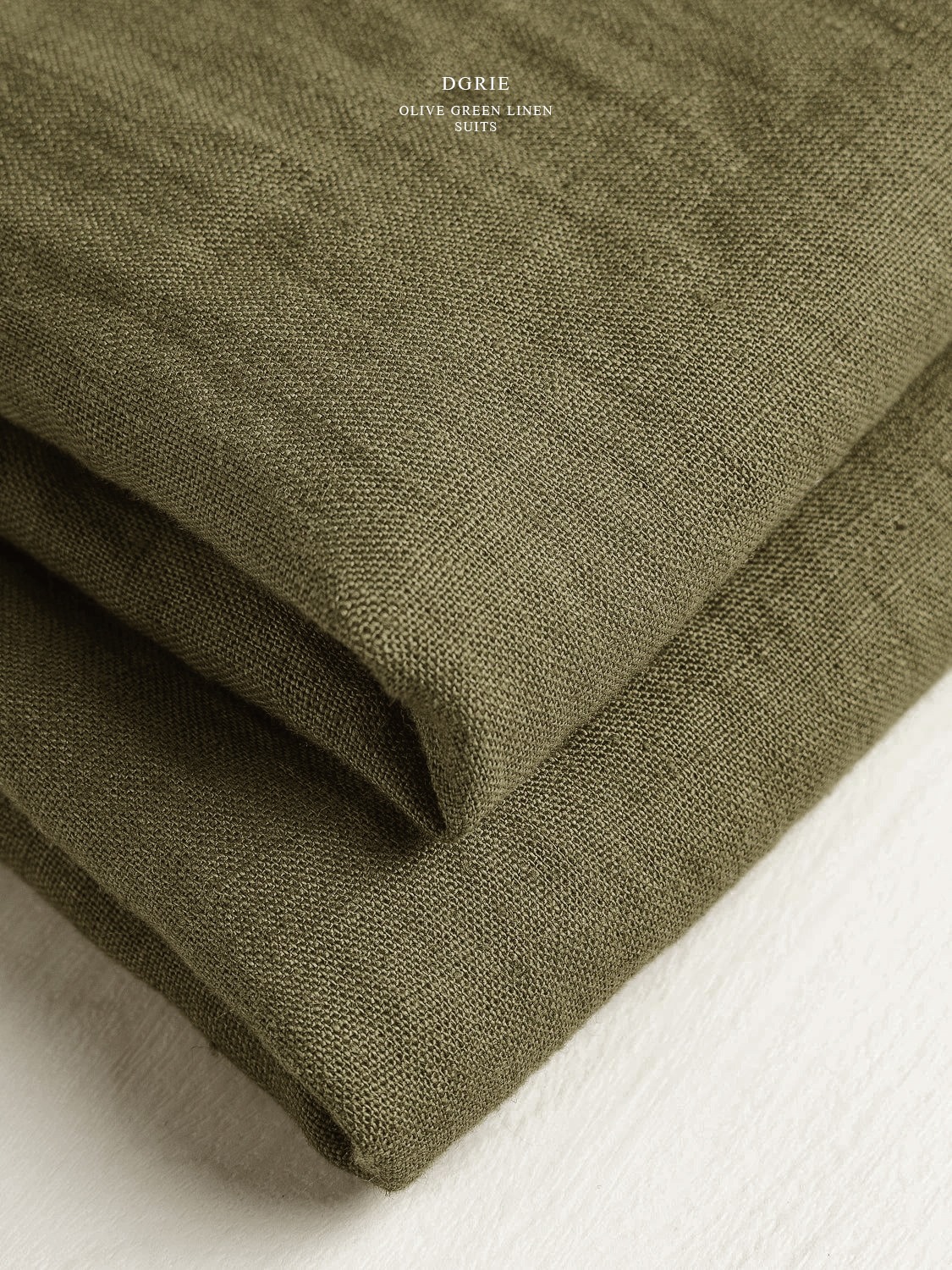 ตัดสูท ผ้าลินินสีเขียว OLIVE GREEN LINEN DOUBLE BREASTED SUITS
