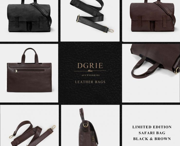 กระเป๋าหนัง Safari Large Leather Black