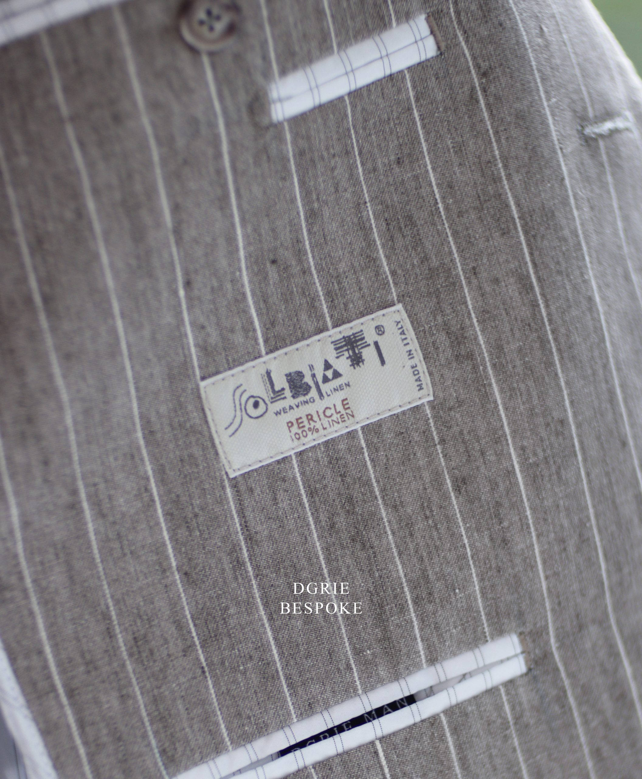 ตัดสูท Solbiati Grey PinStripe Linen Jacket