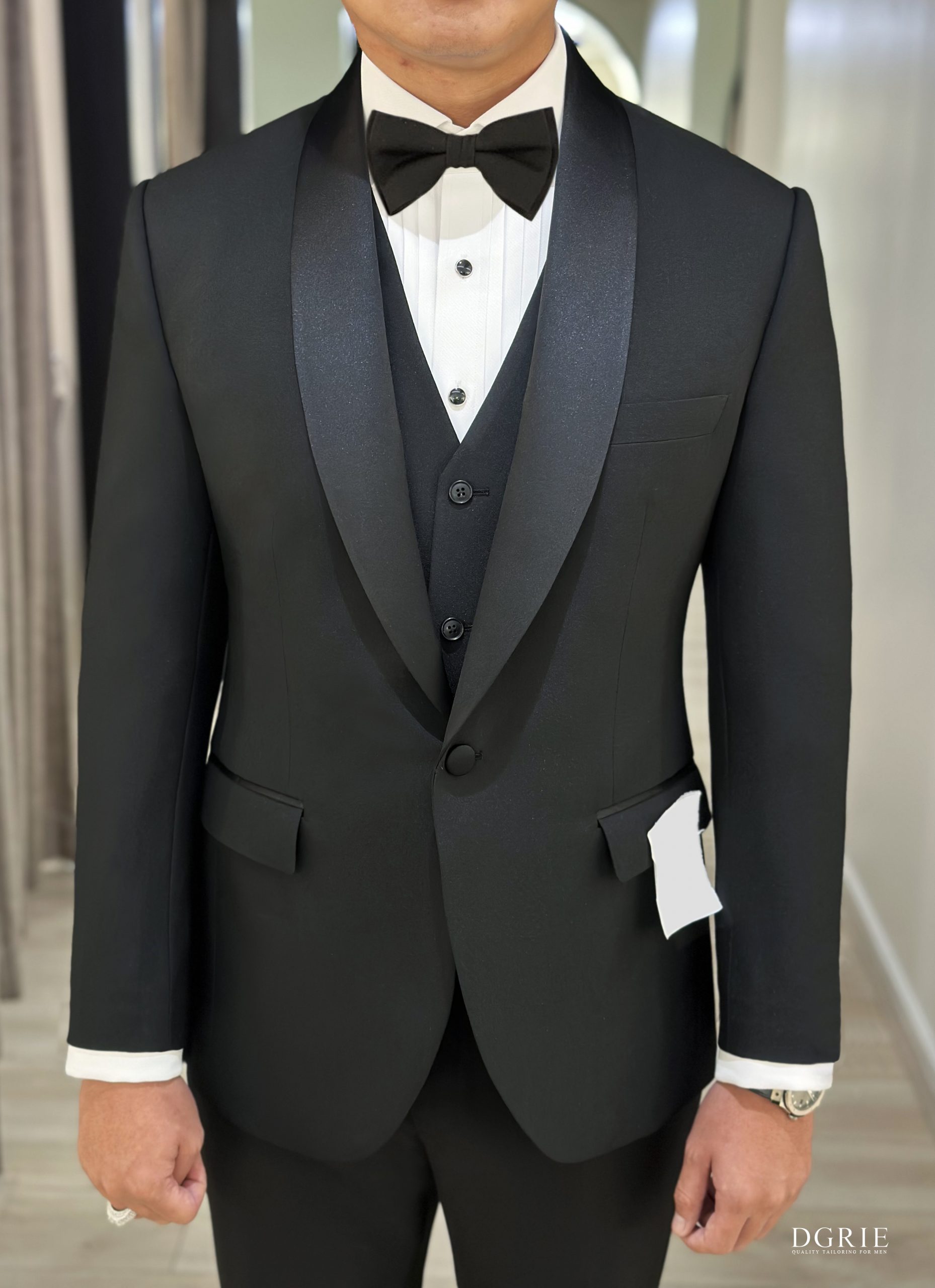 DGRIE 3-Piece Tuxedo Shawl Lapel Suits