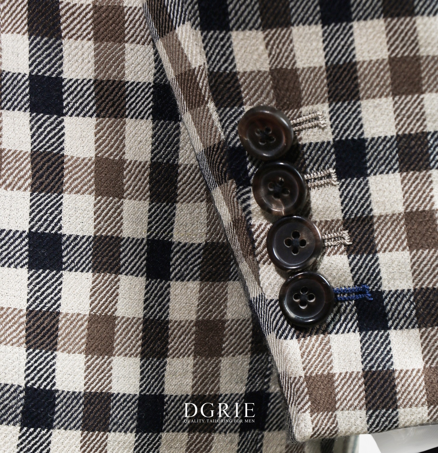 DGRIE เสื้อสูท Brown Gunclub Check Unlining Wool Sport Jacket