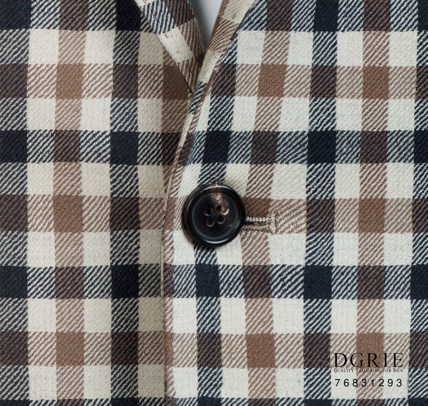 DGRIE เสื้อสูท Brown Gunclub Check Unlining Wool Sport Jacket