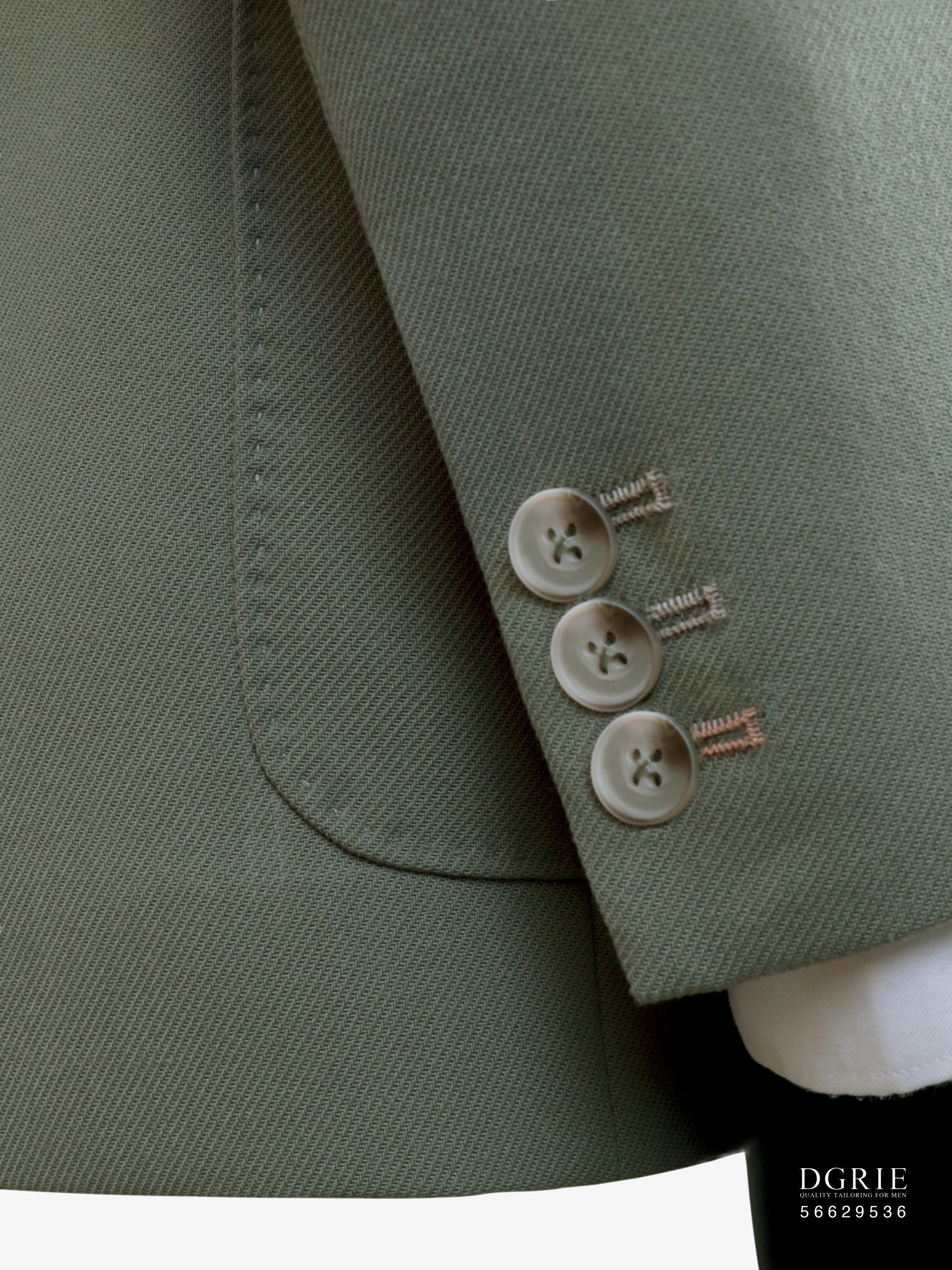 view sleevews copy เสื้อสูทสีเขียว Pastel Olive Green Wool Spendex Sport Jacket