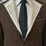 ตัดสูทหางม้า Red Brown Fresco England Full Canvas Suits