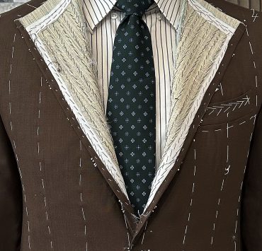 ตัดสูทหางม้า Red Brown Fresco England Full Canvas Suits