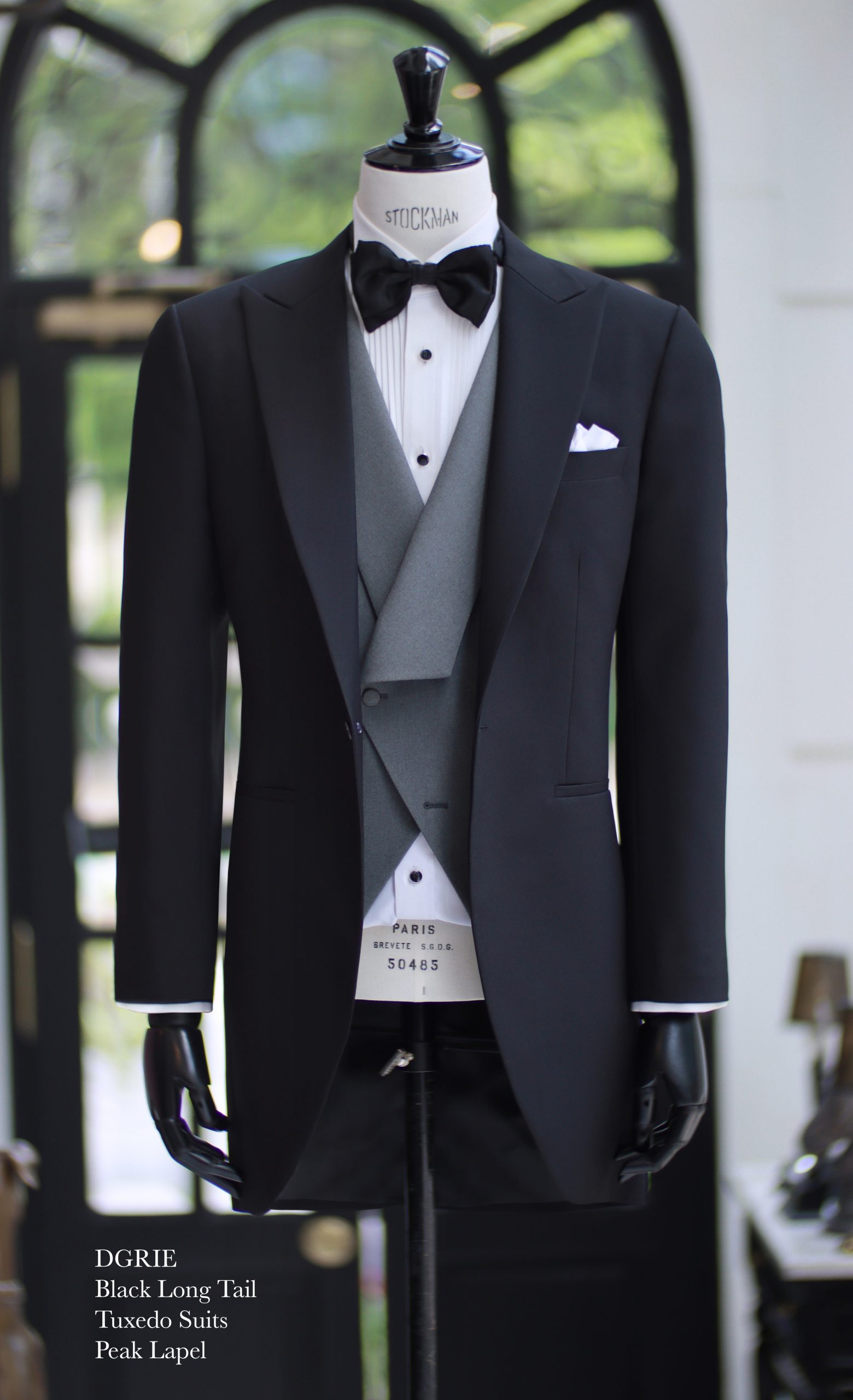 ตัดสูทแต่งงาน ทักซิโด้ หางยาว 3 Piece Black Long Tail Tuxedo Suits